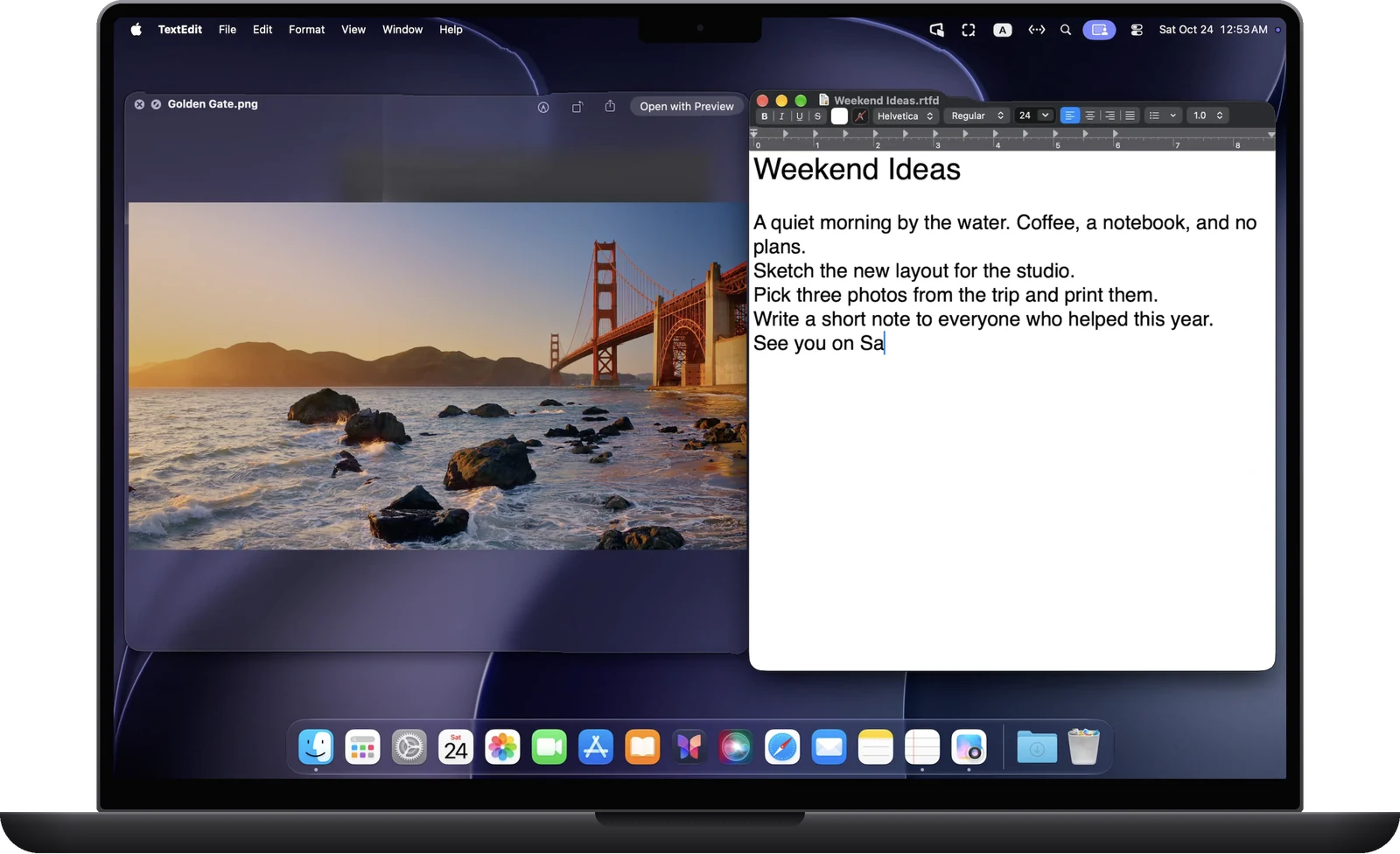 A window on a MacBook Pro showing the Mac mini's desktop
